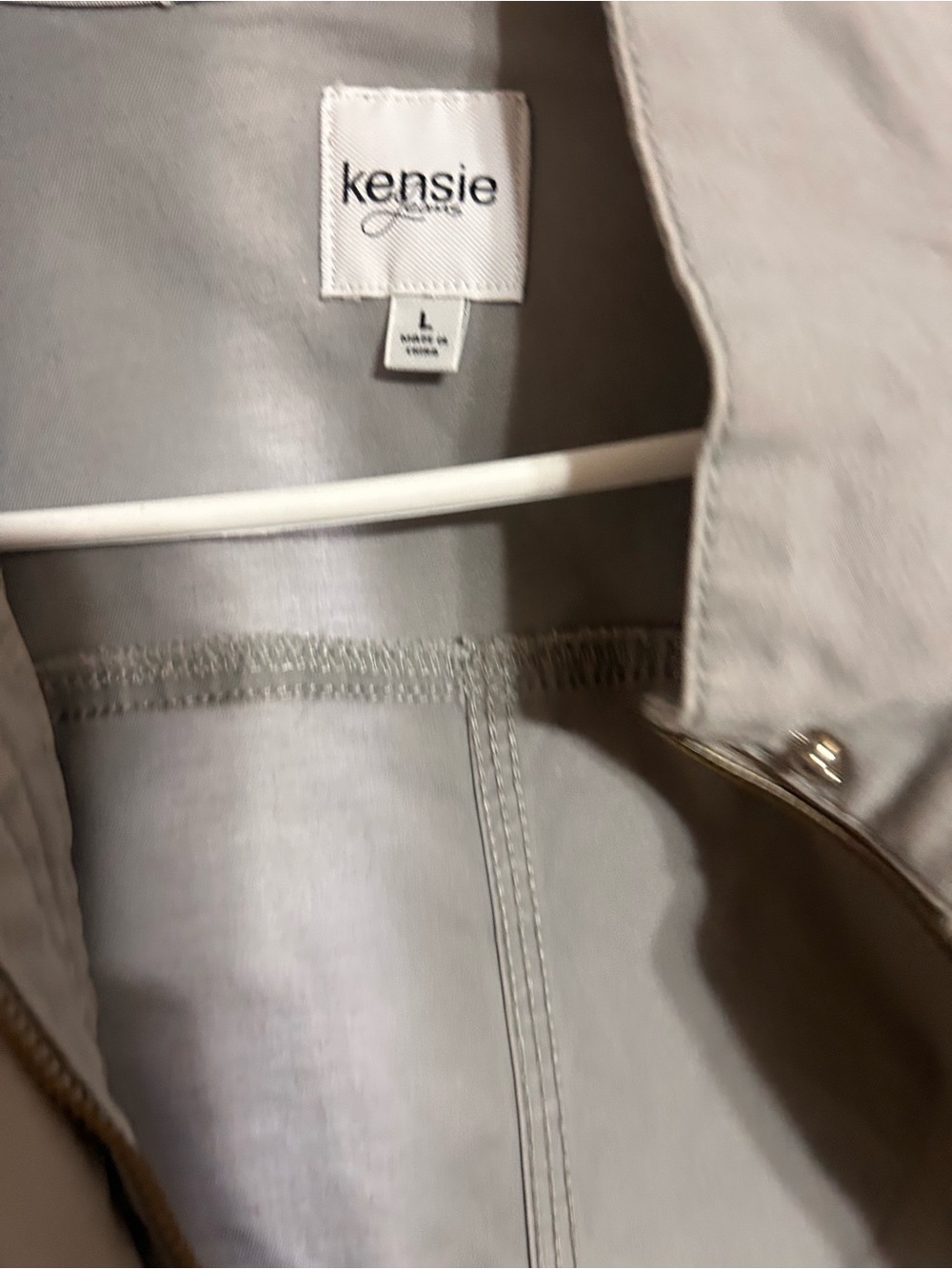 Kensie Light Gray Utility Jacket - Women - Picture 3 of 4